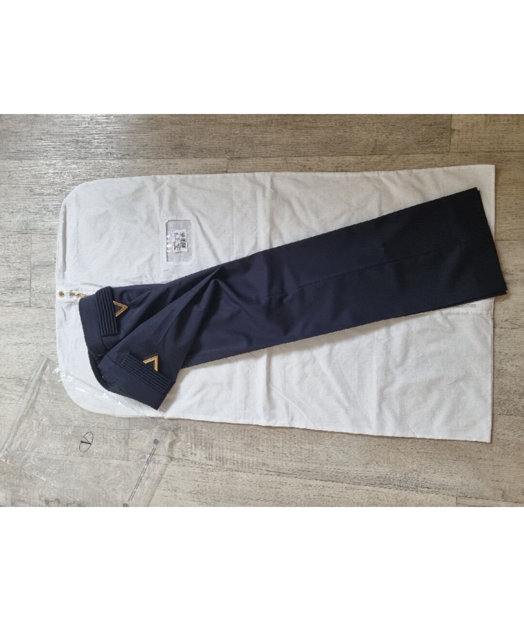 VALENTINO Темно-синие прямые брюки, фото 6