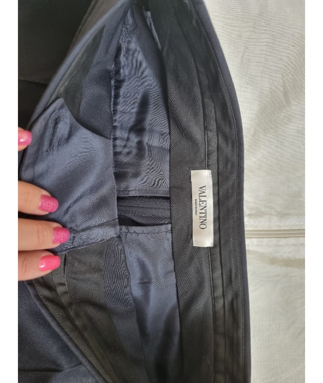 VALENTINO Темно-синие прямые брюки, фото 3