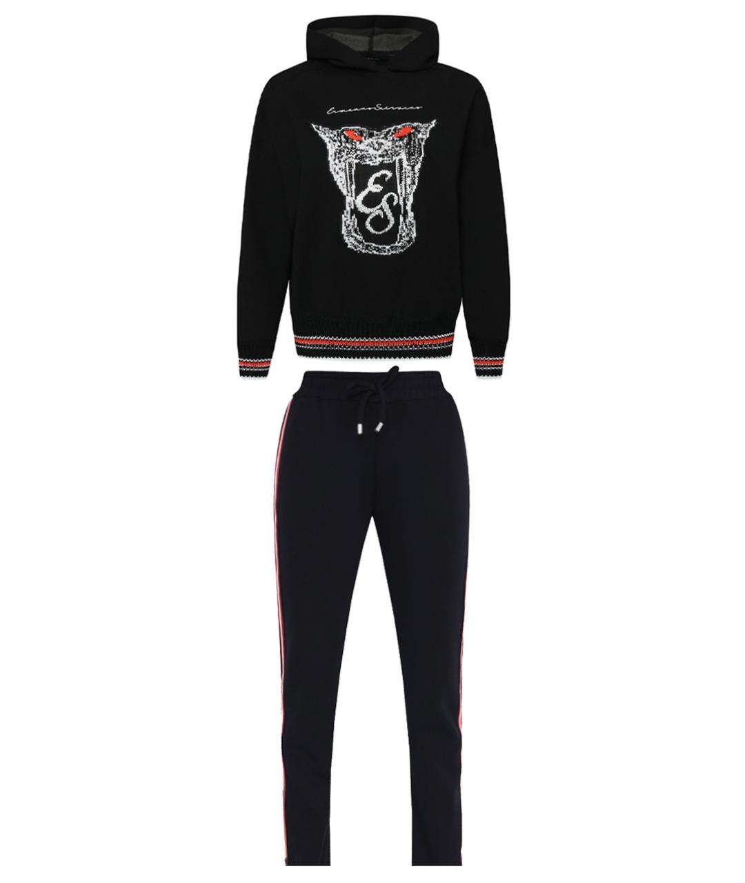 ERMANNO SCERVINO Черный хлопко-эластановый спортивные костюмы, фото 1