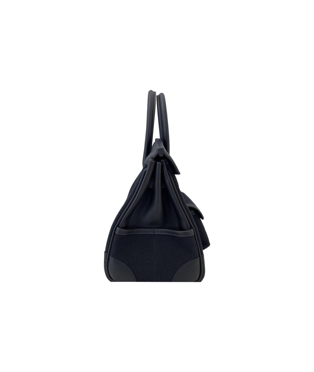 HERMES Темно-синяя сумка с короткими ручками, фото 3