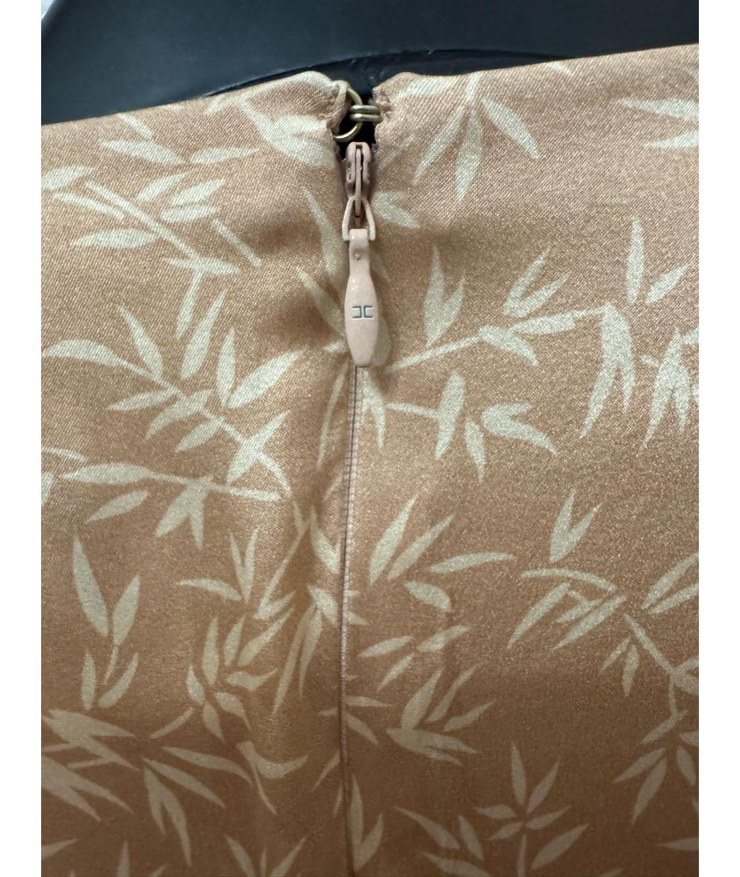 ELISABETTA FRANCHI Бежевая шелковая блузы, фото 8