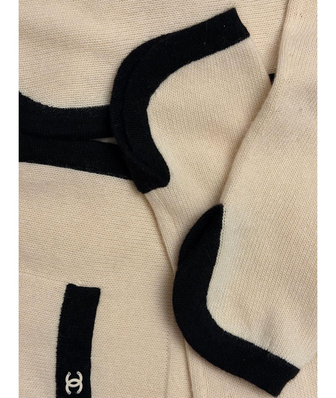 CHANEL Белый кашемировый кардиган, фото 6