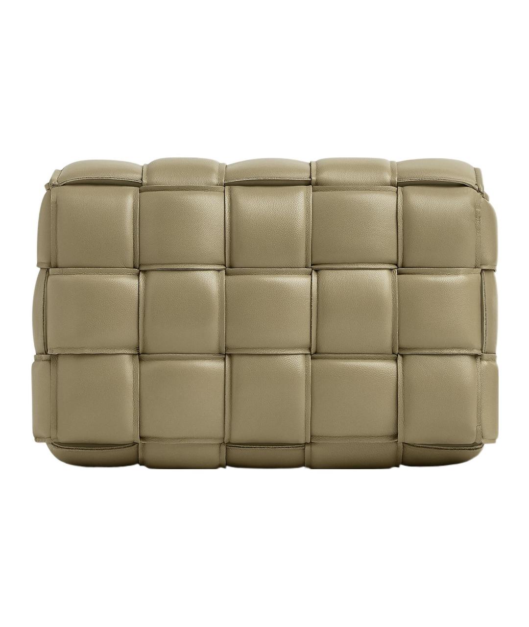 BOTTEGA VENETA Хаки кожаная сумка через плечо, фото 2