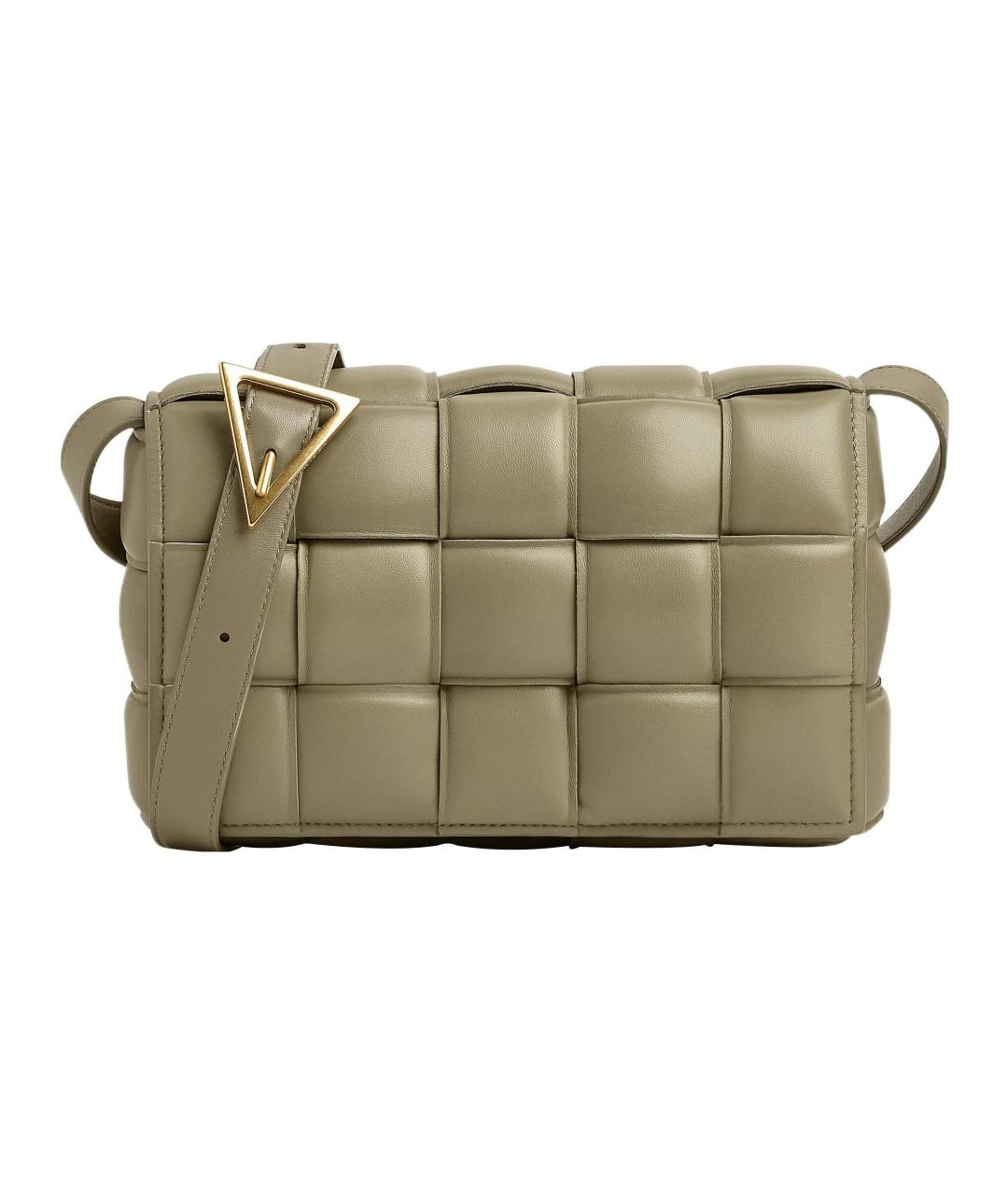 BOTTEGA VENETA Хаки кожаная сумка через плечо, фото 1