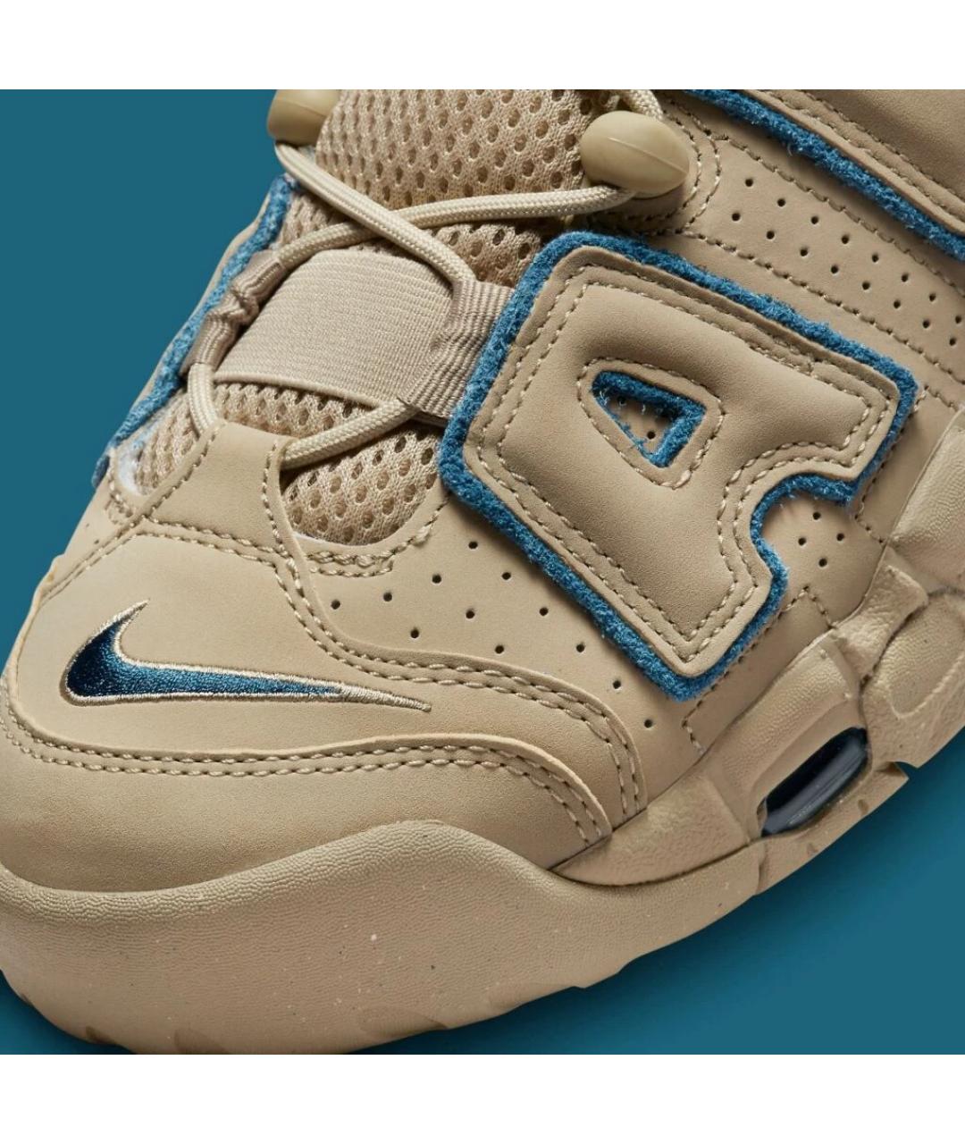 NIKE Бежевые текстильные высокие кроссовки / кеды, фото 7