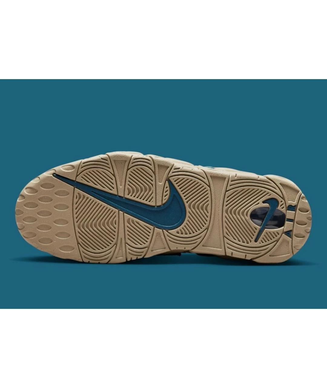 NIKE Бежевые текстильные высокие кроссовки / кеды, фото 5