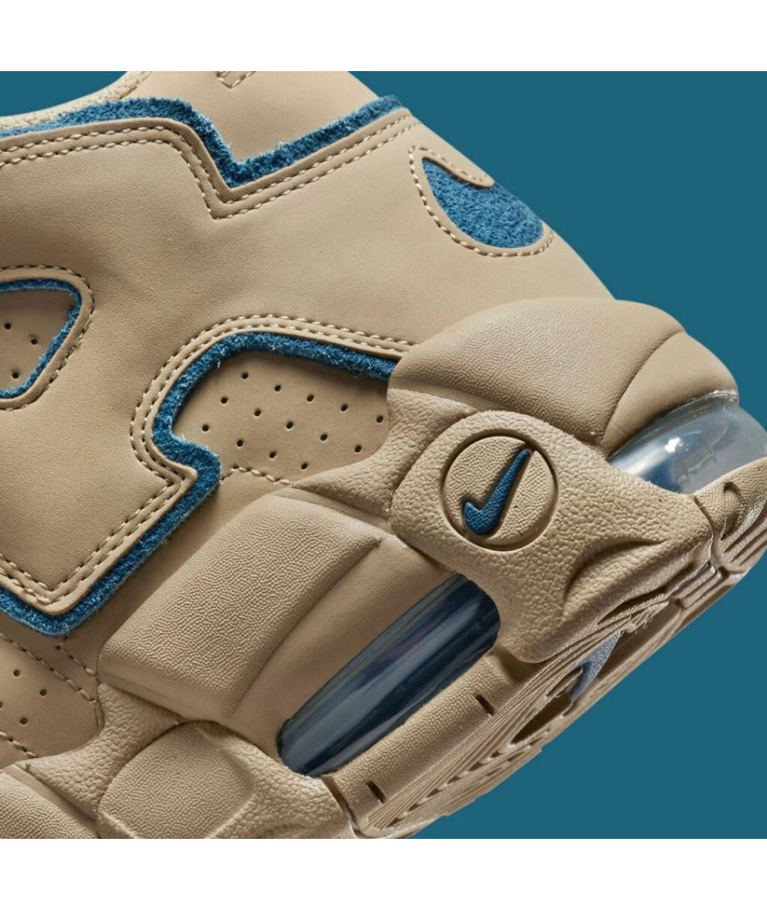 NIKE Бежевые текстильные высокие кроссовки / кеды, фото 6