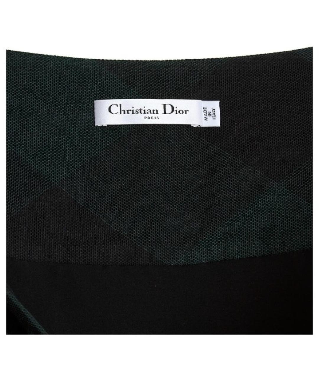 CHRISTIAN DIOR Зеленая сетчатая юбка макси, фото 5