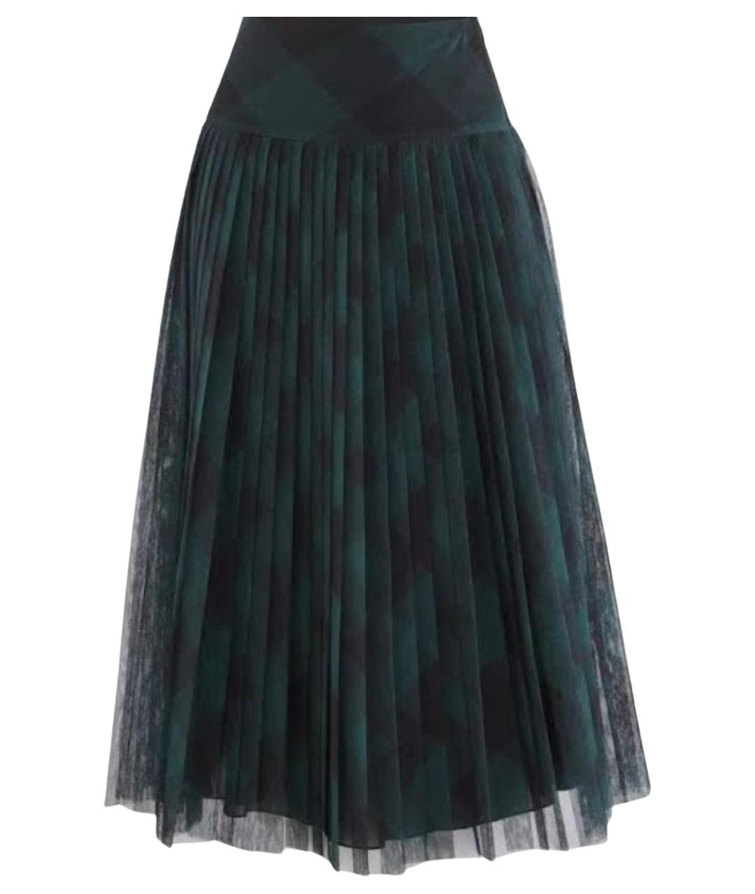 CHRISTIAN DIOR Зеленая сетчатая юбка макси, фото 1