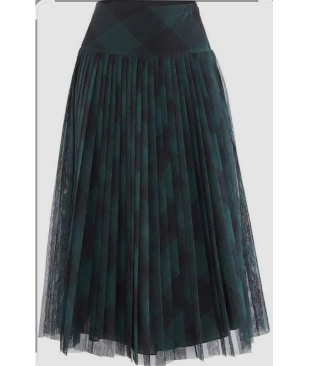 CHRISTIAN DIOR Зеленая сетчатая юбка макси, фото 4