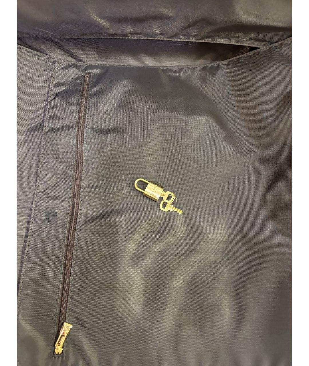 LOUIS VUITTON Коричневый кожаный чемодан, фото 5