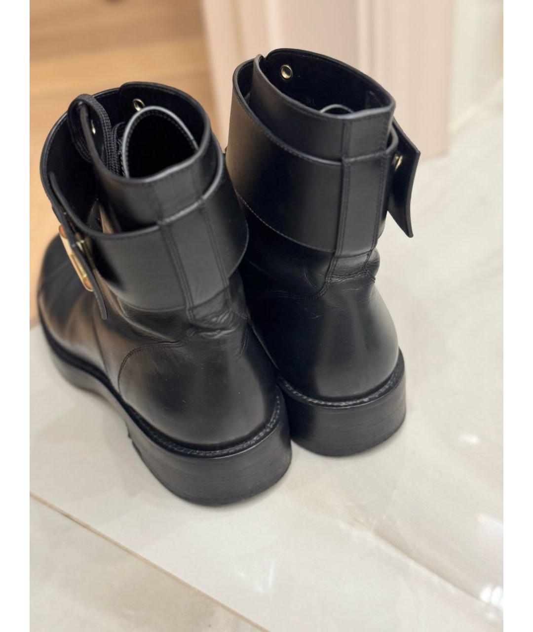 LOUIS VUITTON Черные кожаные ботинки, фото 5
