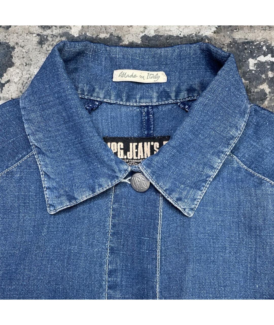 JEAN PAUL GAULTIER Синяя льняная рубашка, фото 6