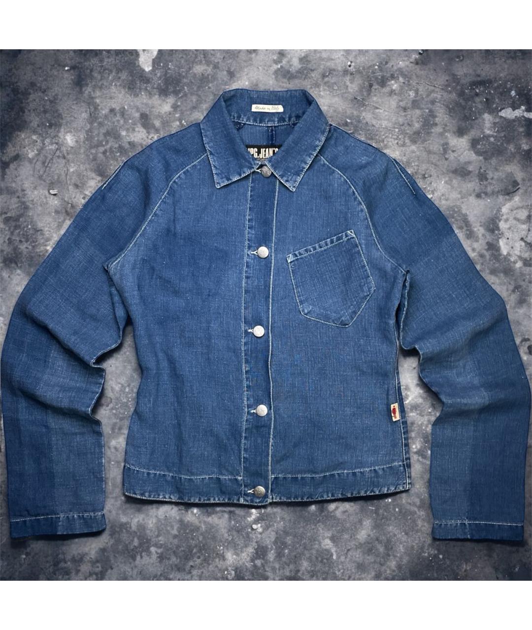 JEAN PAUL GAULTIER Синяя льняная рубашка, фото 7