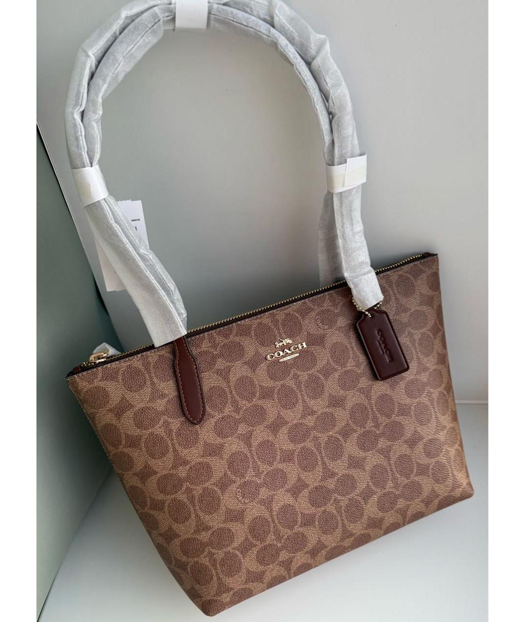 COACH Коричневая сумка через плечо, фото 2