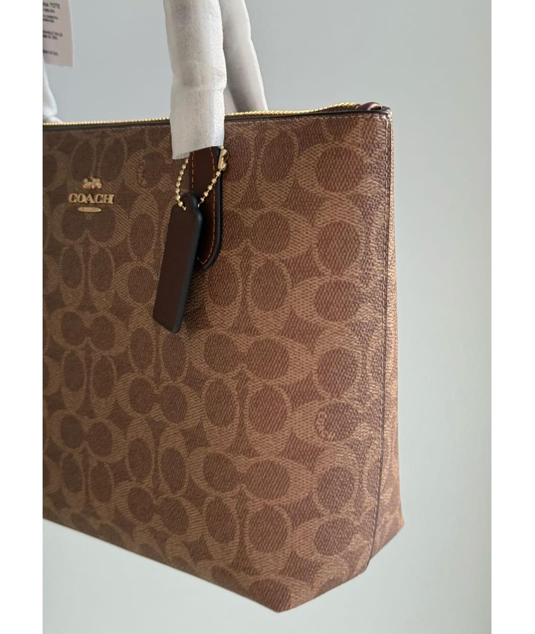 COACH Коричневая сумка через плечо, фото 5