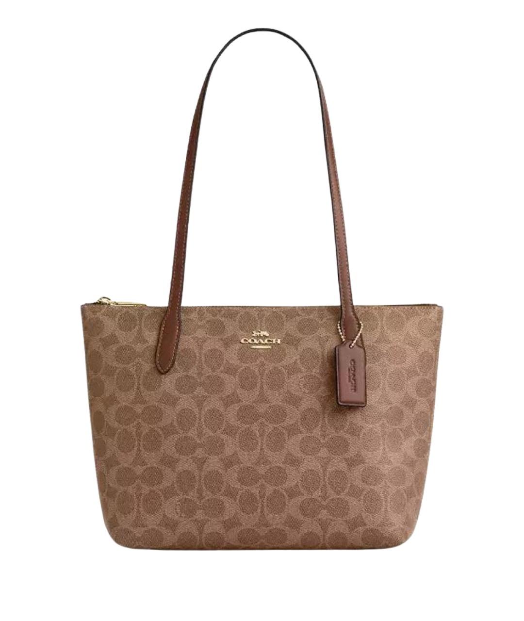 COACH Коричневая сумка через плечо, фото 1