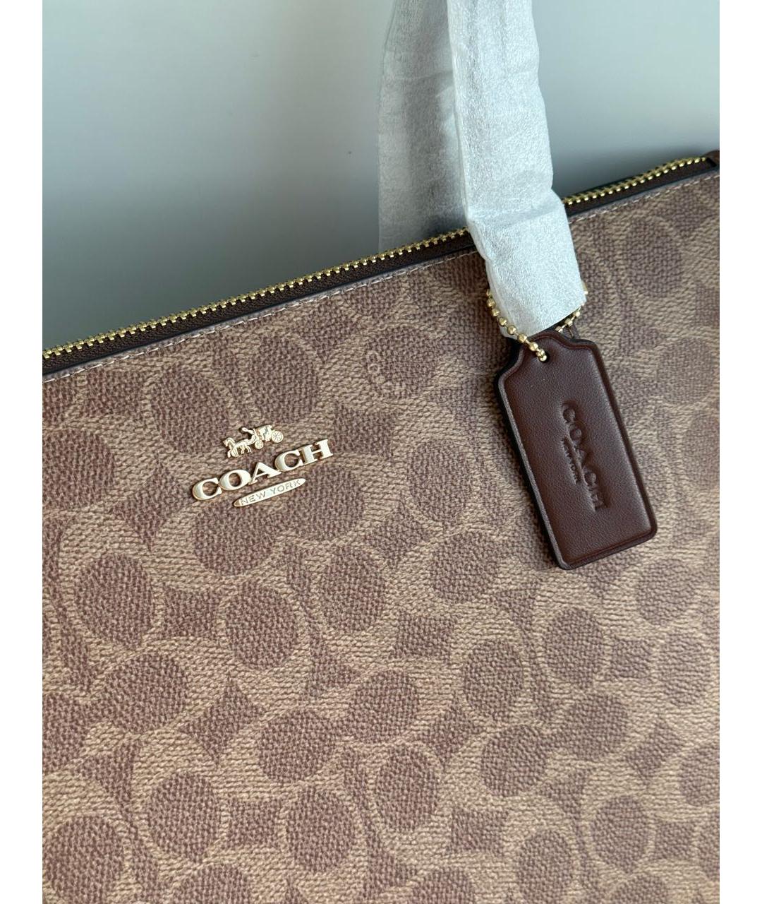 COACH Коричневая сумка через плечо, фото 6