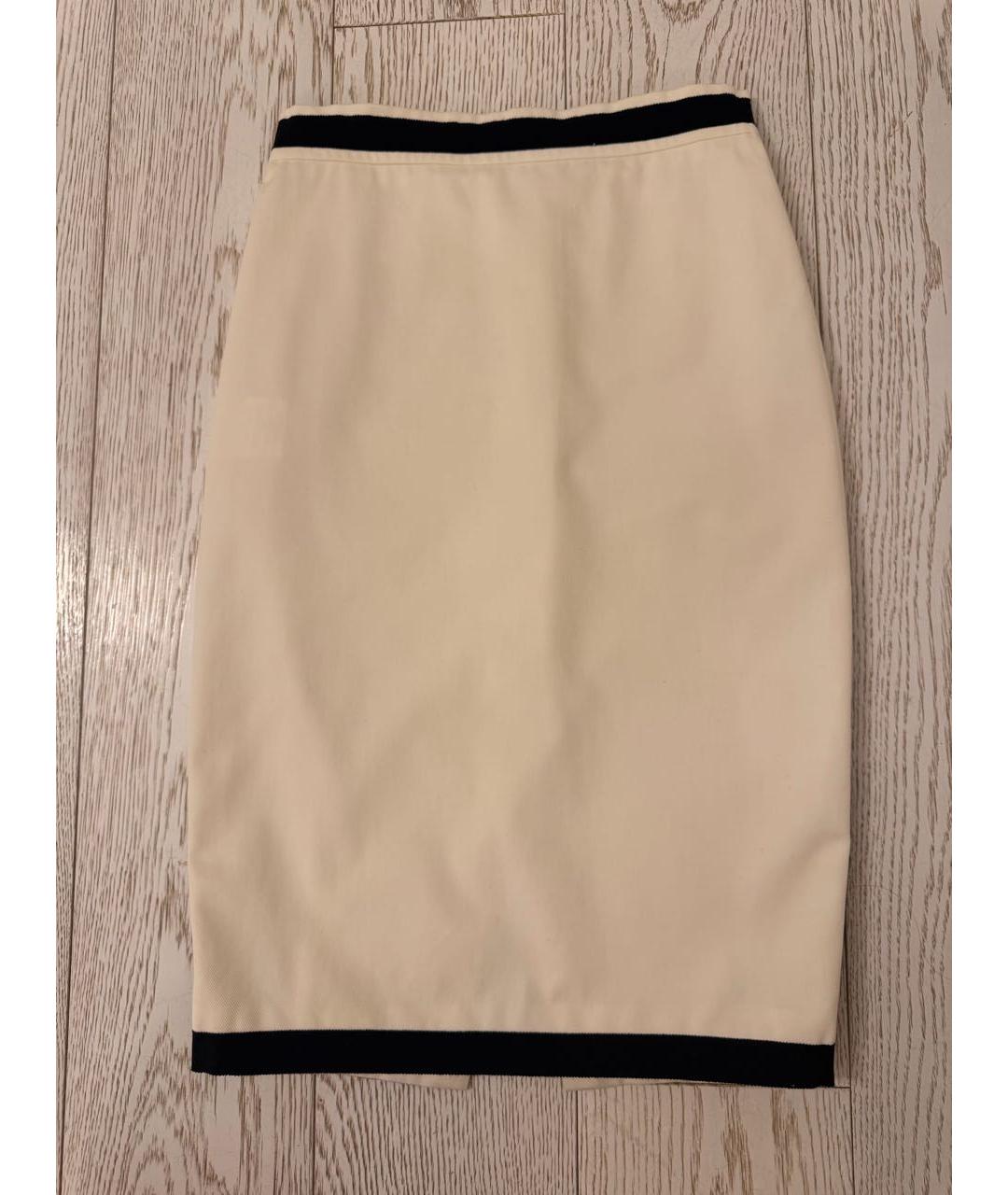 CAROLINA HERRERA Белая хлопковая юбка миди, фото 7