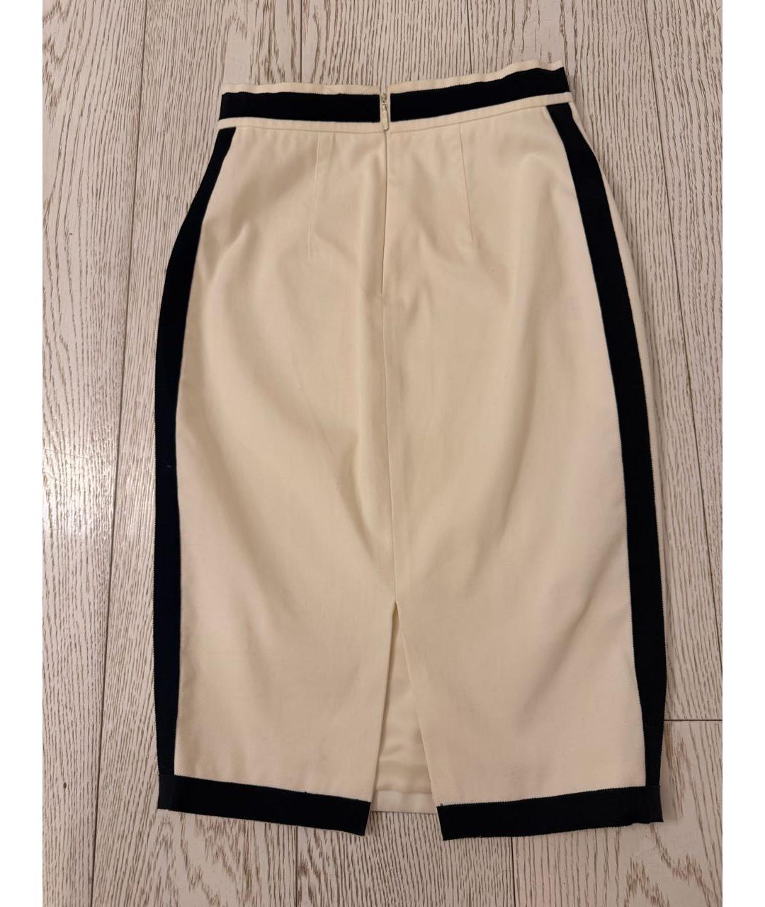 CAROLINA HERRERA Белая хлопковая юбка миди, фото 2