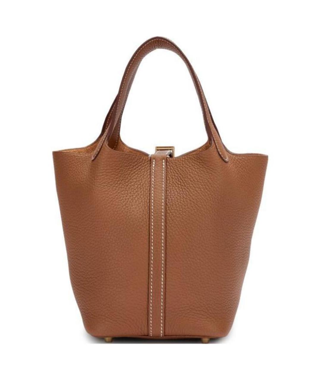 HERMES Коричневая кожаная сумка через плечо, фото 2