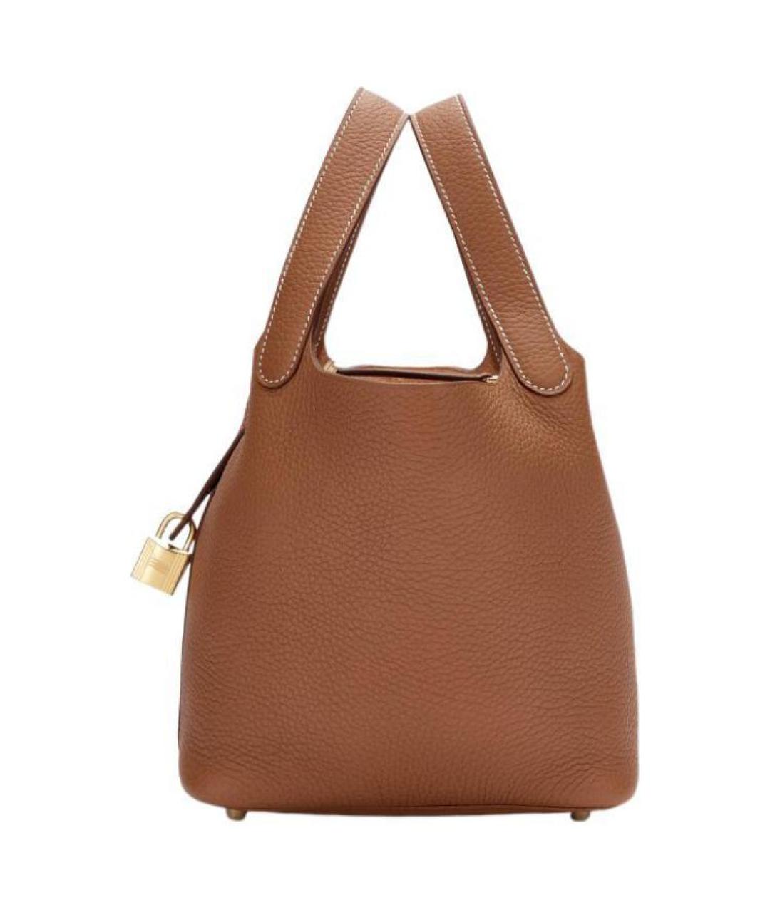 HERMES Коричневая кожаная сумка через плечо, фото 3