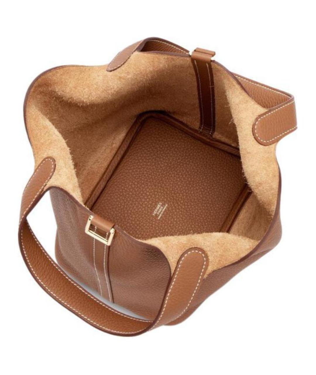 HERMES Коричневая кожаная сумка через плечо, фото 5