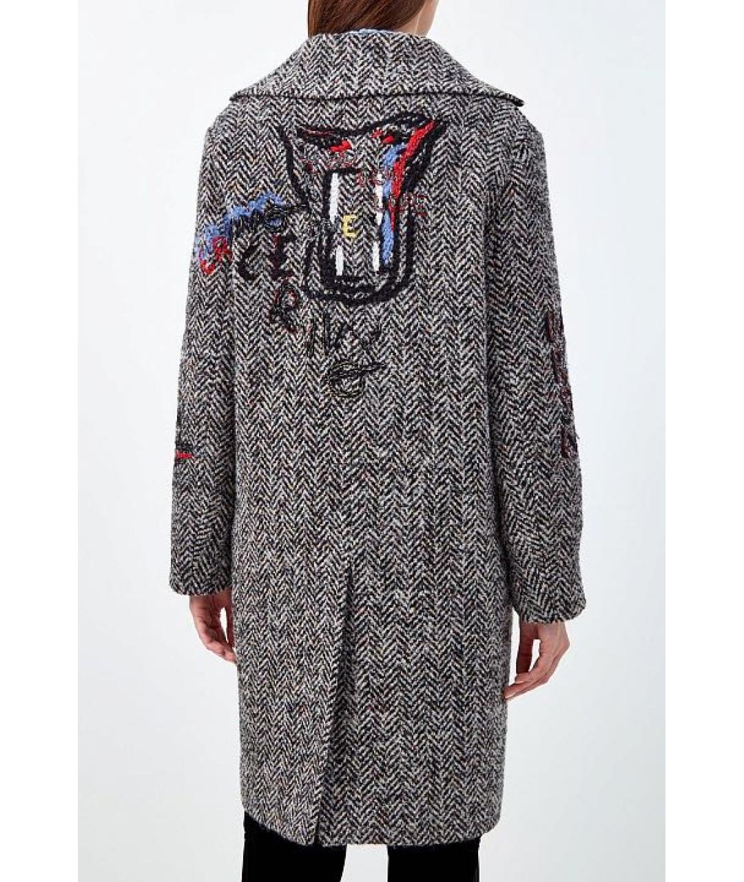 ERMANNO SCERVINO Серое шерстяное пальто, фото 8