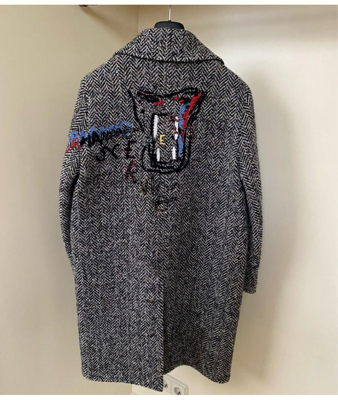 ERMANNO SCERVINO Серое шерстяное пальто, фото 5