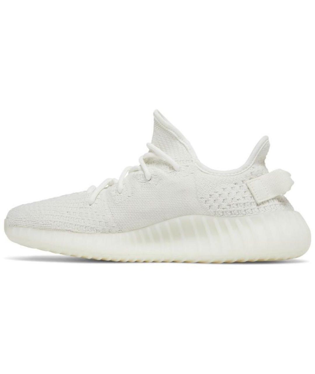 ADIDAS YEEZY Белые текстильные низкие кроссовки / кеды, фото 3