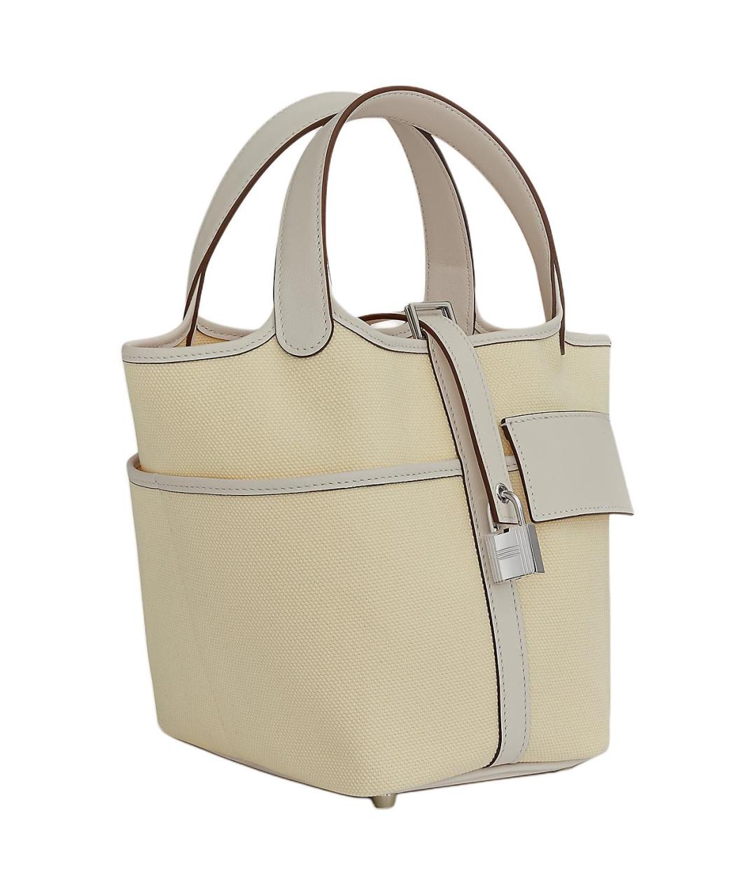 HERMES Бежевая кожаная сумка через плечо, фото 2