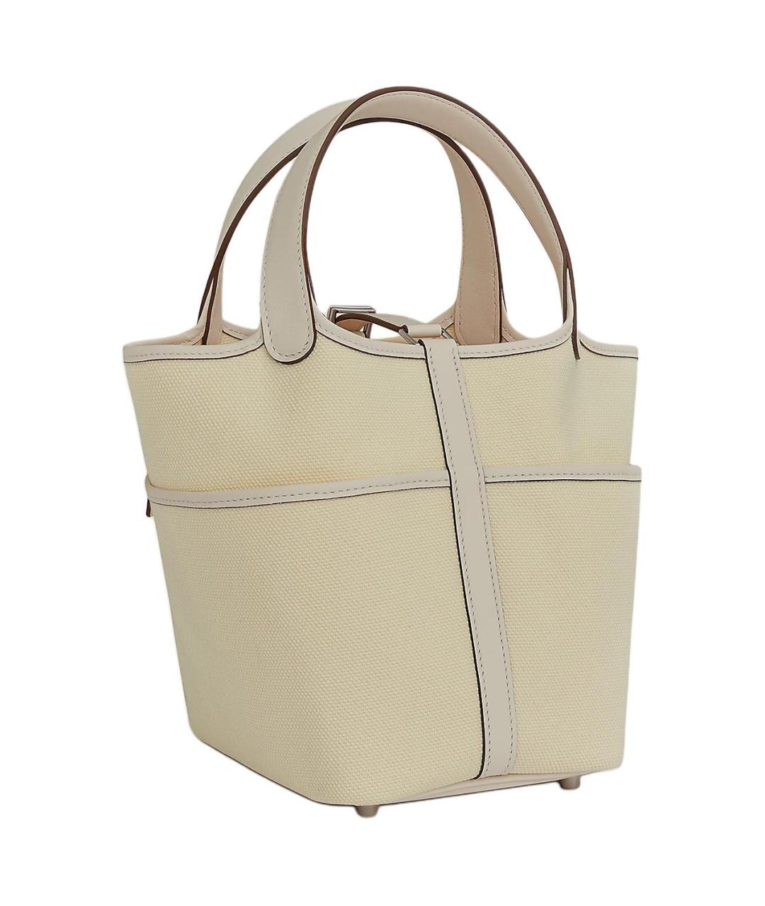 HERMES Бежевая кожаная сумка через плечо, фото 3