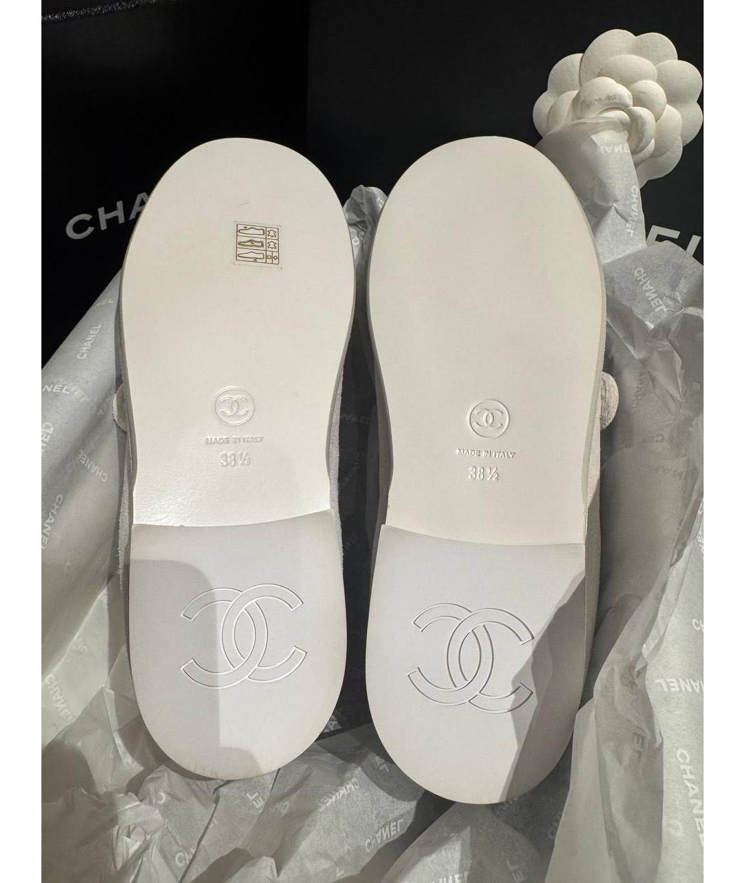 CHANEL Серые замшевые балетки, фото 3