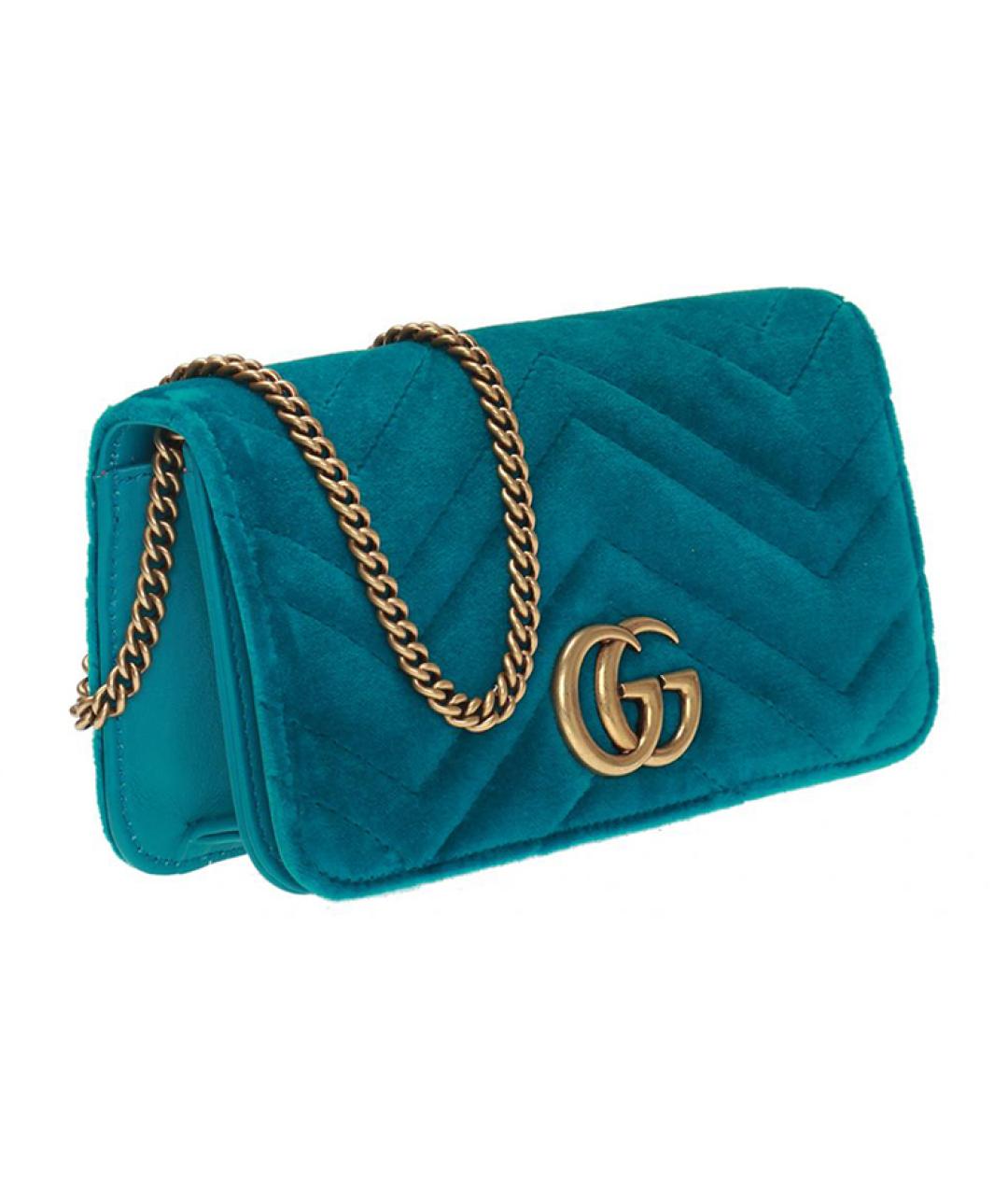 GUCCI Бирюзовая сумка через плечо, фото 2
