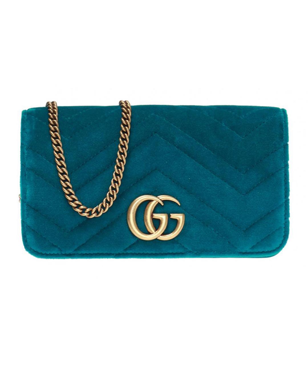 GUCCI Бирюзовая сумка через плечо, фото 1