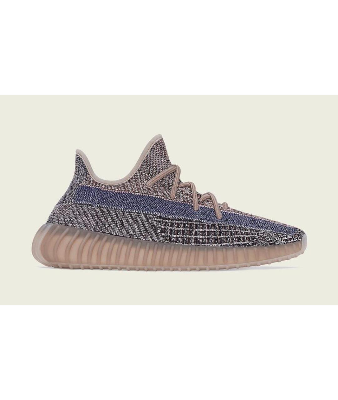 ADIDAS YEEZY Фиолетовые текстильные низкие кроссовки / кеды, фото 5