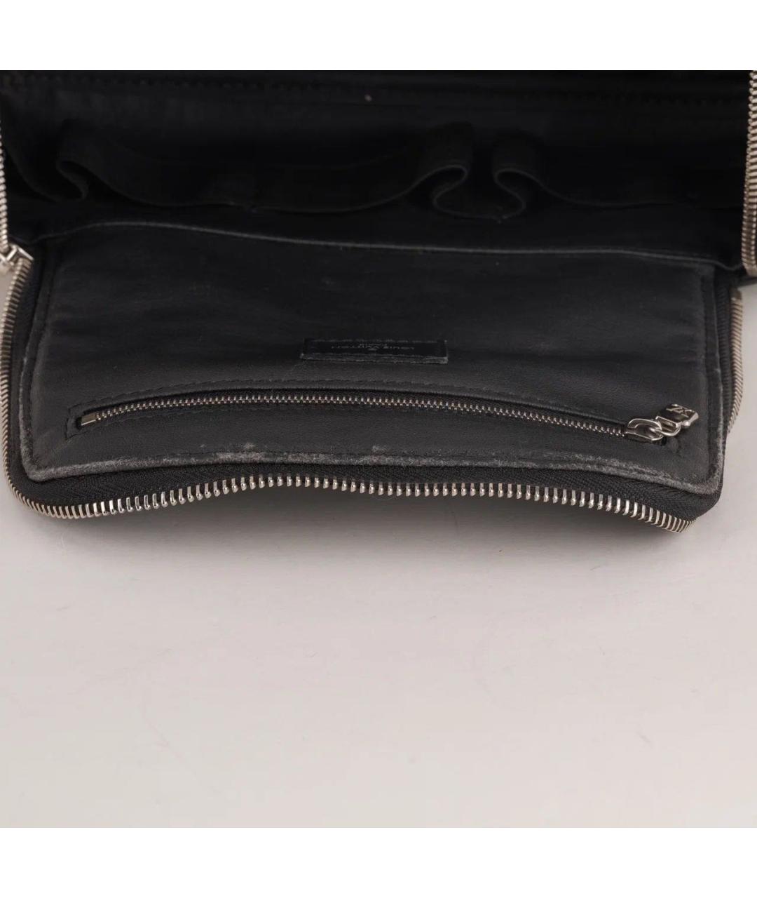 LOUIS VUITTON Черная кожаная косметичка, фото 7