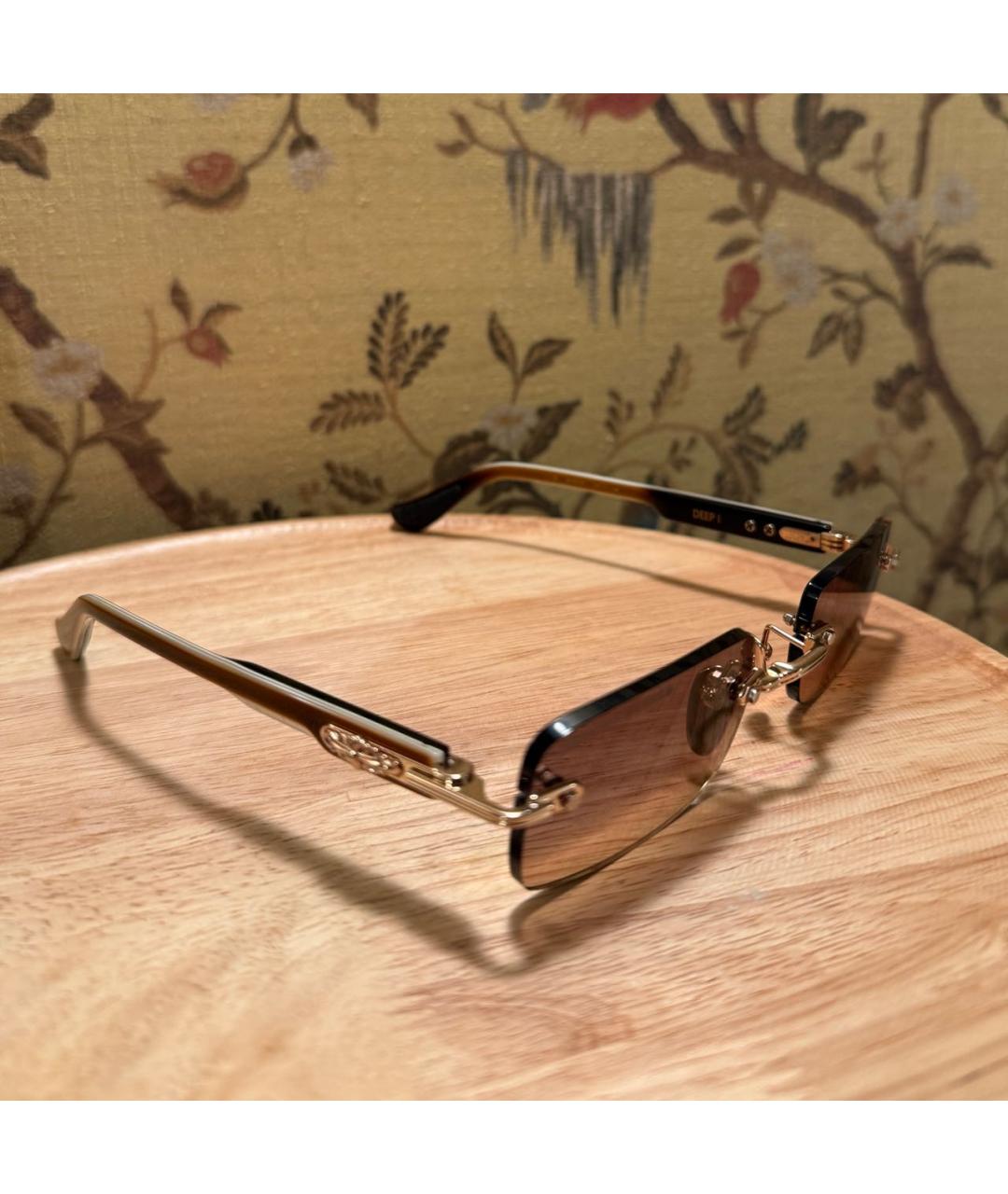 CHROME HEARTS Черные металлические солнцезащитные очки, фото 4