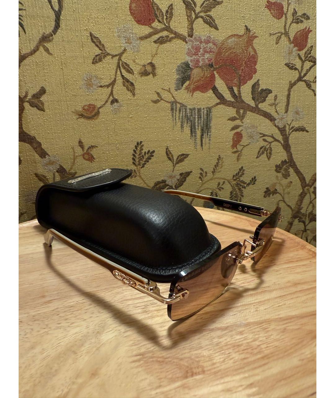 CHROME HEARTS Черные металлические солнцезащитные очки, фото 3