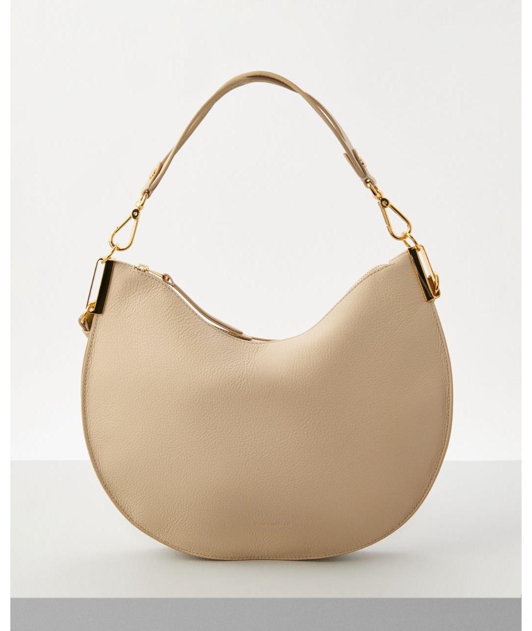 COCCINELLE Бежевая кожаная сумка через плечо, фото 4