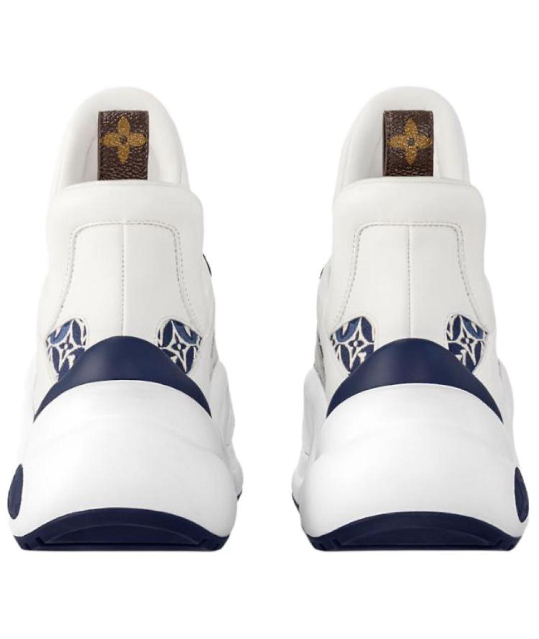 LOUIS VUITTON Синие кожаные кроссовки, фото 5