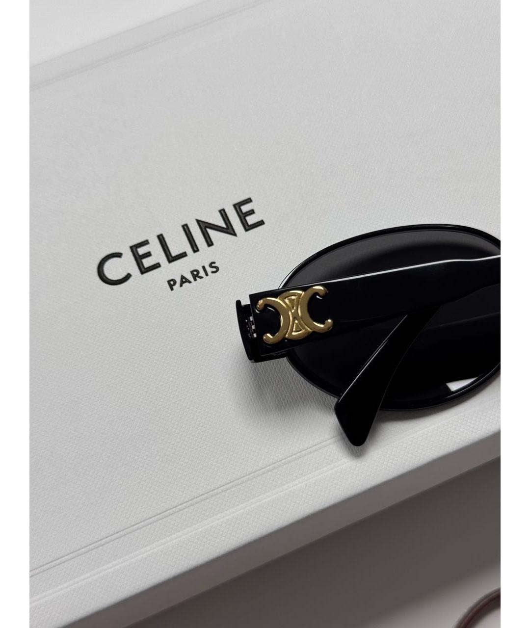 CELINE Черные металлические солнцезащитные очки, фото 4