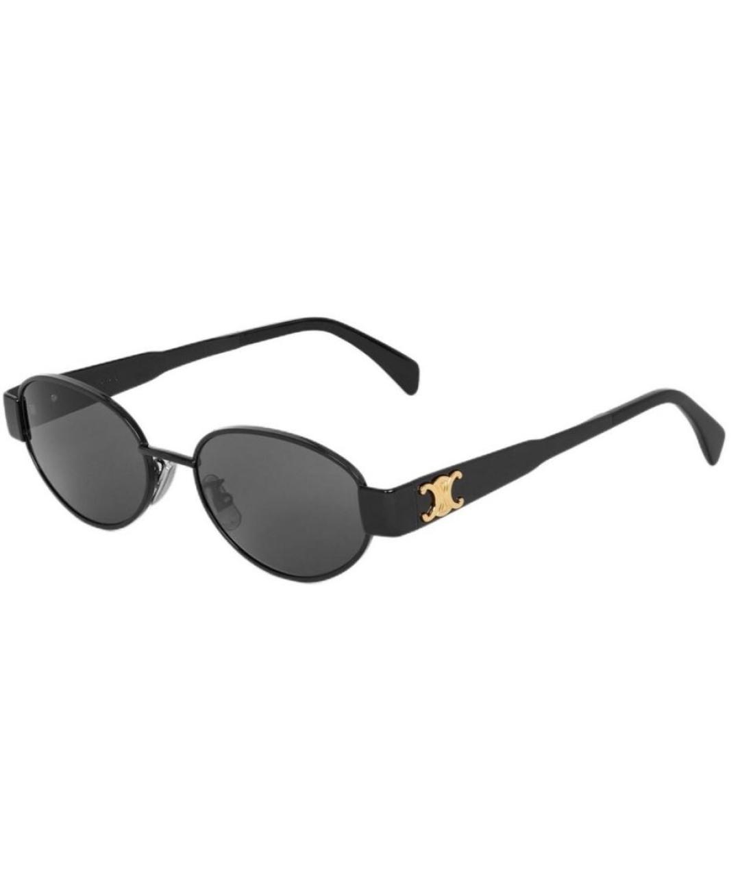 CELINE Черные металлические солнцезащитные очки, фото 1