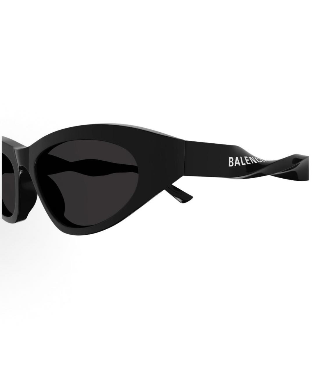 BALENCIAGA Черные пластиковые солнцезащитные очки, фото 3