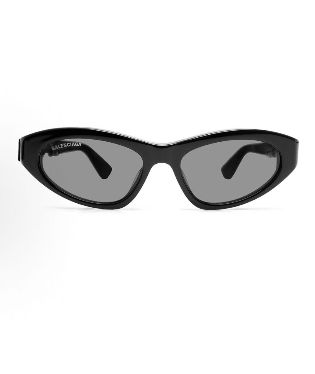 BALENCIAGA Черные пластиковые солнцезащитные очки, фото 5