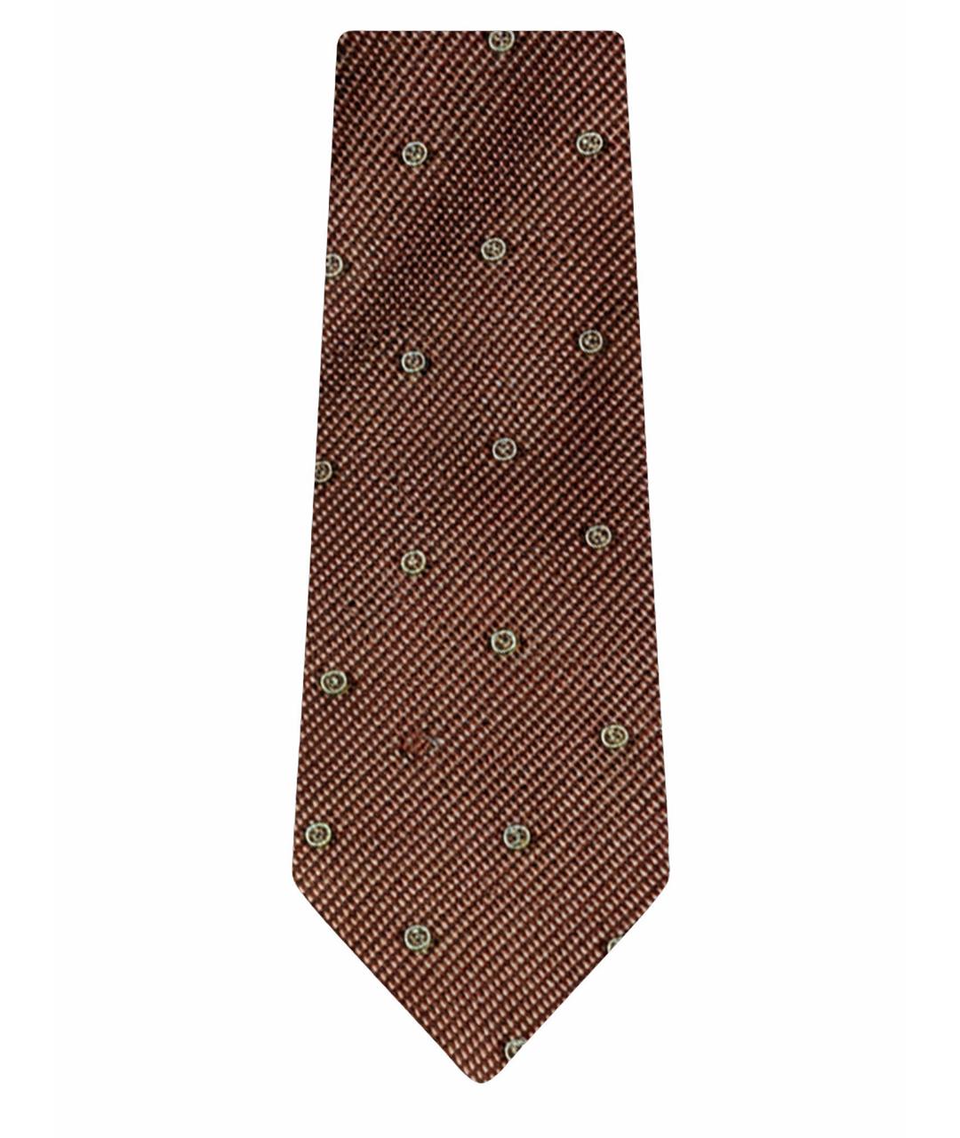 GUCCI Бордовый шелковый галстук, фото 1