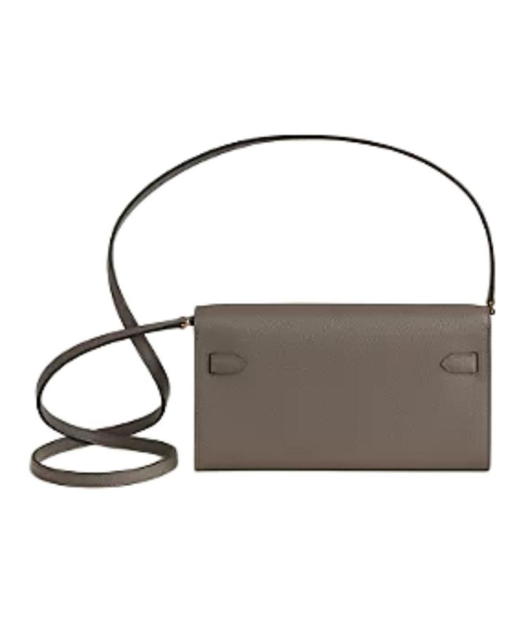 HERMES Коричневая кожаная сумка через плечо, фото 2