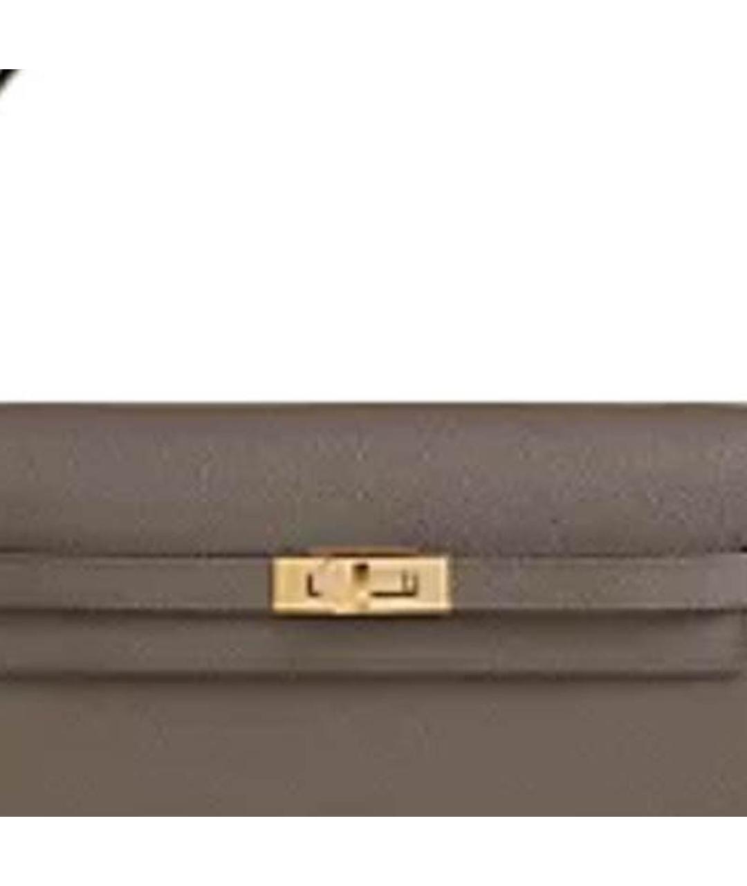 HERMES Коричневая кожаная сумка через плечо, фото 4