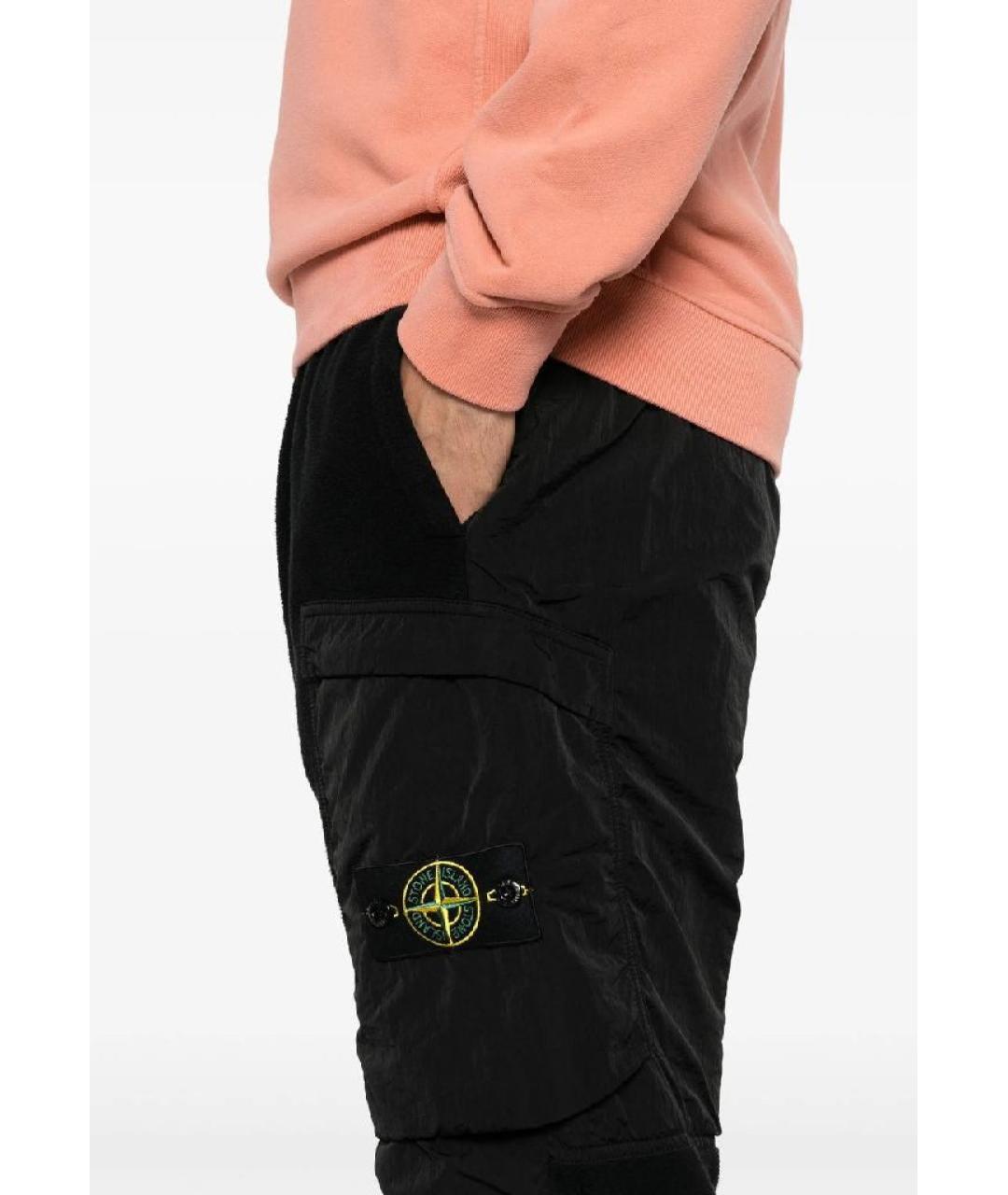 STONE ISLAND Черные повседневные брюки, фото 2