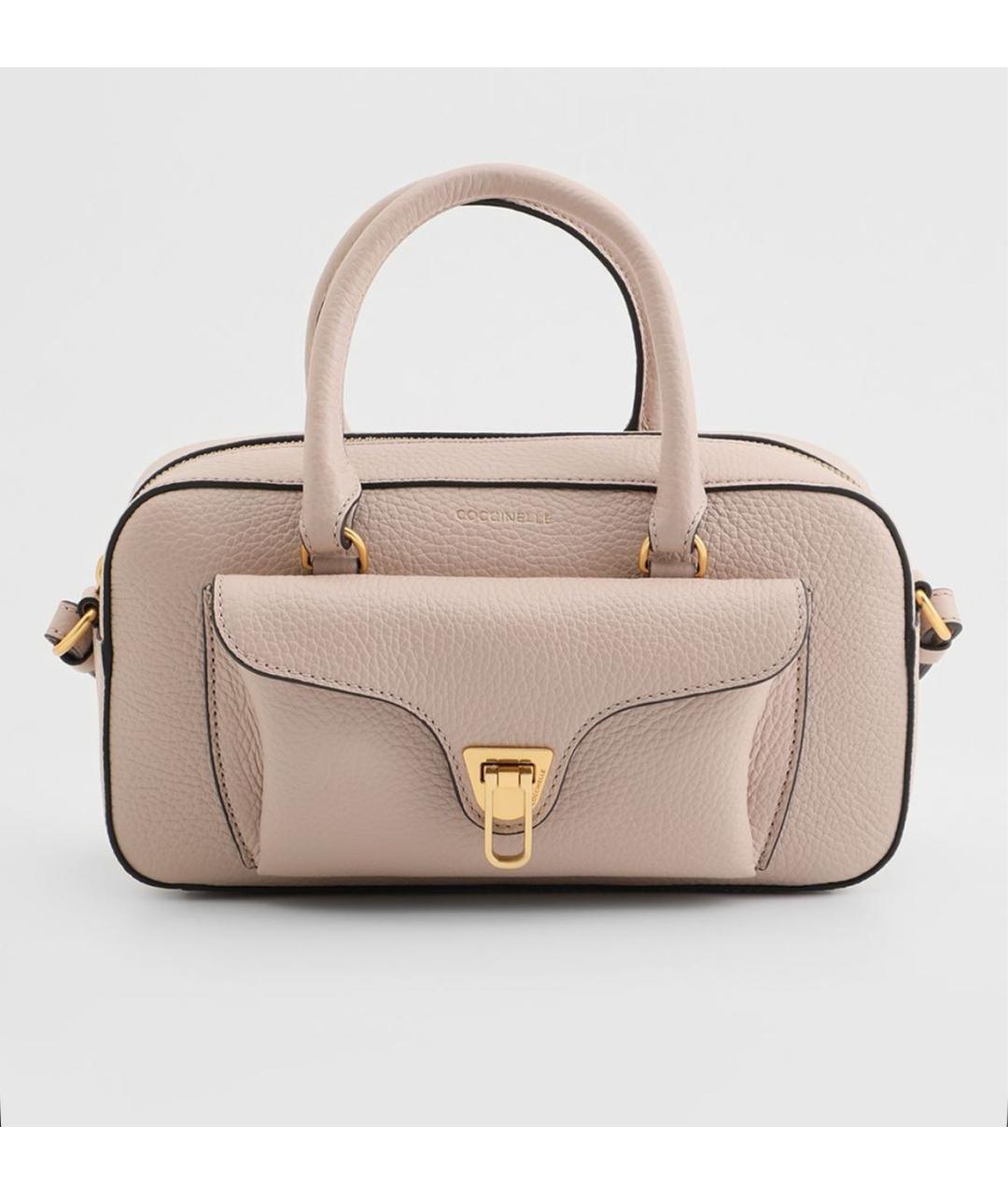 COCCINELLE Бежевая кожаная сумка через плечо, фото 8